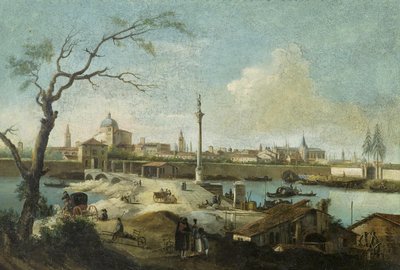 Capriccio with a View of Padua by Giuseppe Bernardino Bison
